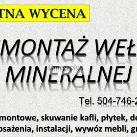 Usunięcie wełny mineralnej, starego ocieplenia. Podczas demontażu izolacji z wełny mineralnej . Cennik Wrocław.