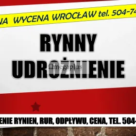 Czyszczenie rynien, cennik, tel. 504-746-203, Wrocław, udrażnianie rynny, usługi